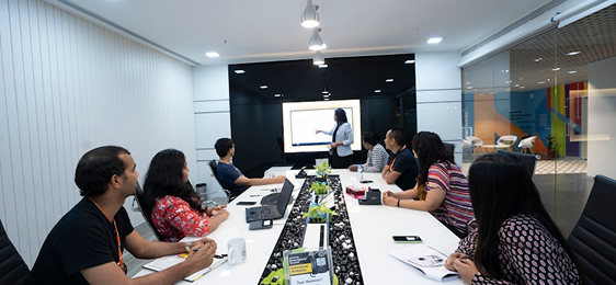 Team in a conference meeting